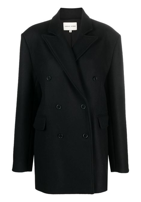 Black Koon double-breasted coat Loulou Studio - women